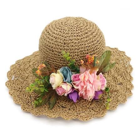Resort-Ready Pearl Bead Straw Fedora Hat
