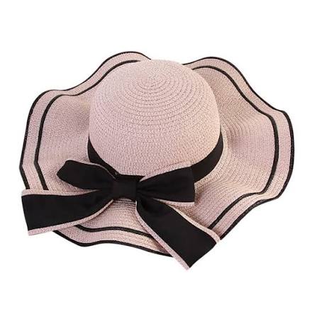 Vintage Ribbon Bow Straw Sun Protection Beach Cap