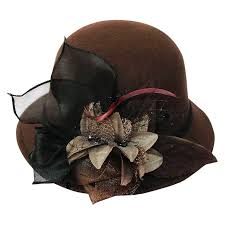 Chocolate Brown Wool Felt Derby Hat