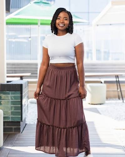 Dark Chocolate Tiered Boho Maxi Skirt
