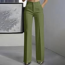 Front-Seam High-Rise Wide-Leg Slacks