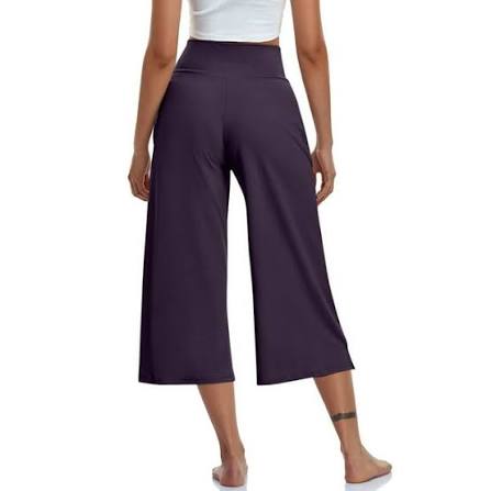 Belted Wide-Leg Capri Trousers