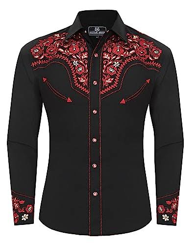 Vintage Floral Embroidered Western Cowboy Shirt