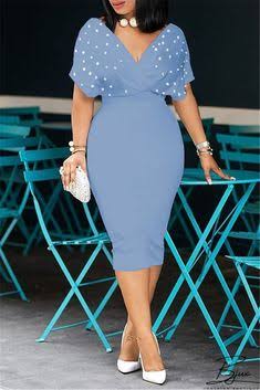 Polka Dot Pearl Overlay Flutter Sleeve Midi Dress