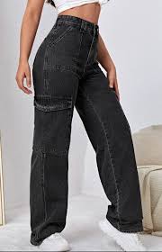 Contrast Patchwork High-Rise Baggy Jeans