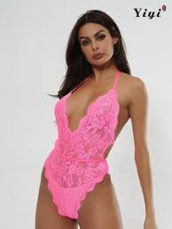 Seductive High-Cut Sheer Lace Teddy Bodysuit