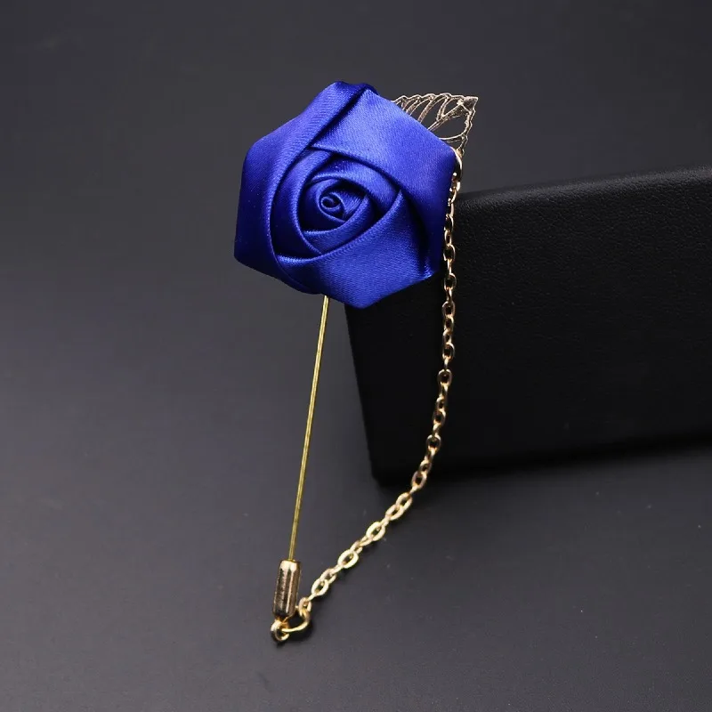 LKY Fr Boutonniere Corsage Wedding Boutonniere Pin for Men Women Silk Buttonhole Groomsmen Party Prom Suit Accessories Brooches - Image 24