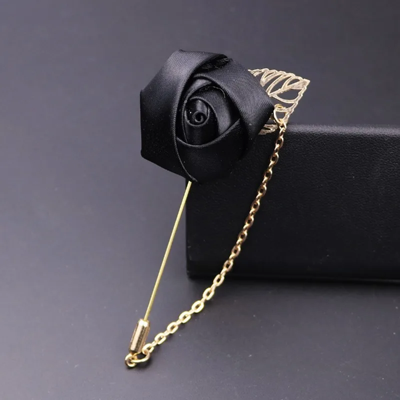 LKY Fr Boutonniere Corsage Wedding Boutonniere Pin for Men Women Silk Buttonhole Groomsmen Party Prom Suit Accessories Brooches - Image 15