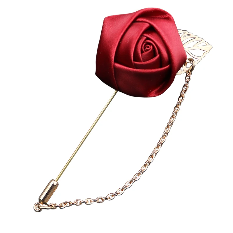 LKY Fr Boutonniere Corsage Wedding Boutonniere Pin for Men Women Silk Buttonhole Groomsmen Party Prom Suit Accessories Brooches - Image 6