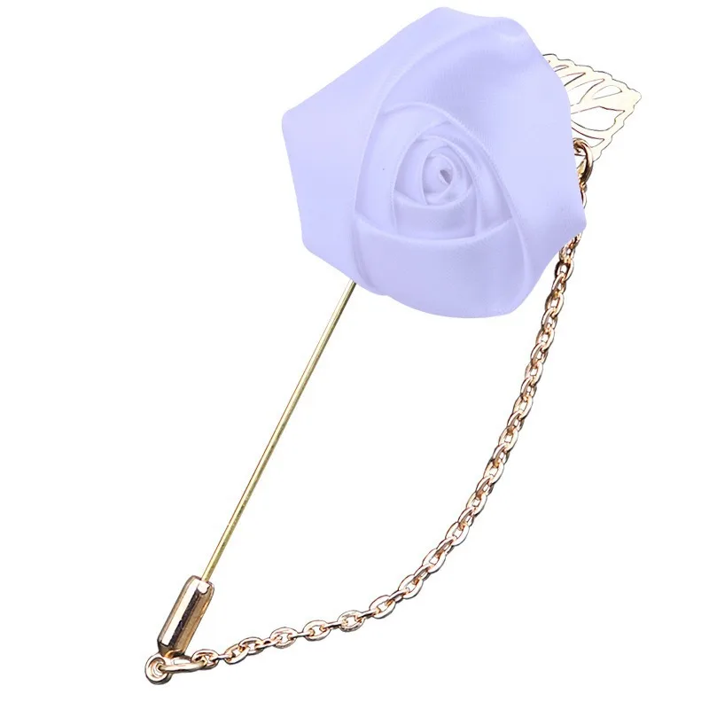 LKY Fr Boutonniere Corsage Wedding Boutonniere Pin for Men Women Silk Buttonhole Groomsmen Party Prom Suit Accessories Brooches - Image 21