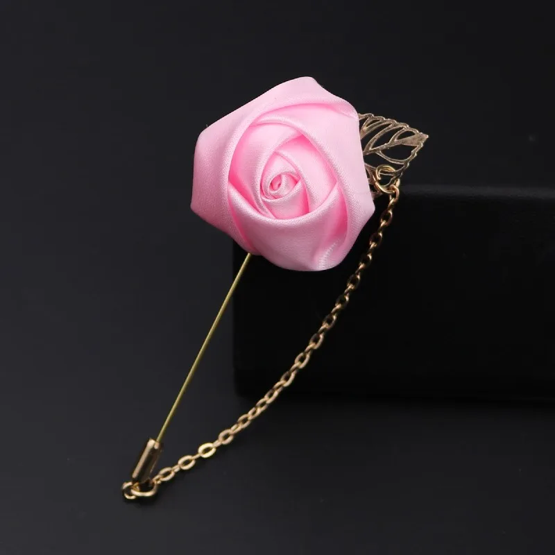 LKY Fr Boutonniere Corsage Wedding Boutonniere Pin for Men Women Silk Buttonhole Groomsmen Party Prom Suit Accessories Brooches - Image 8