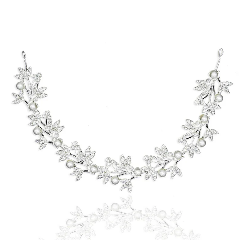 Luxury Leaf Women Wedding Headband Tiara Headpiece For Bride Bridesmaid Party Prom Accessories Headpiece Hair Vine - Image 3