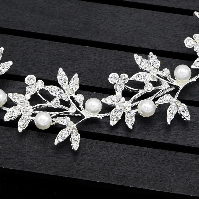 Luxury Leaf Women Wedding Headband Tiara Headpiece For Bride Bridesmaid Party Prom Accessories Headpiece Hair Vine - Image 4