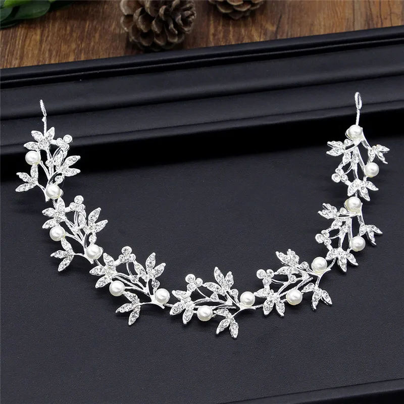 Luxury Leaf Women Wedding Headband Tiara Headpiece For Bride Bridesmaid Party Prom Accessories Headpiece Hair Vine - Image 2