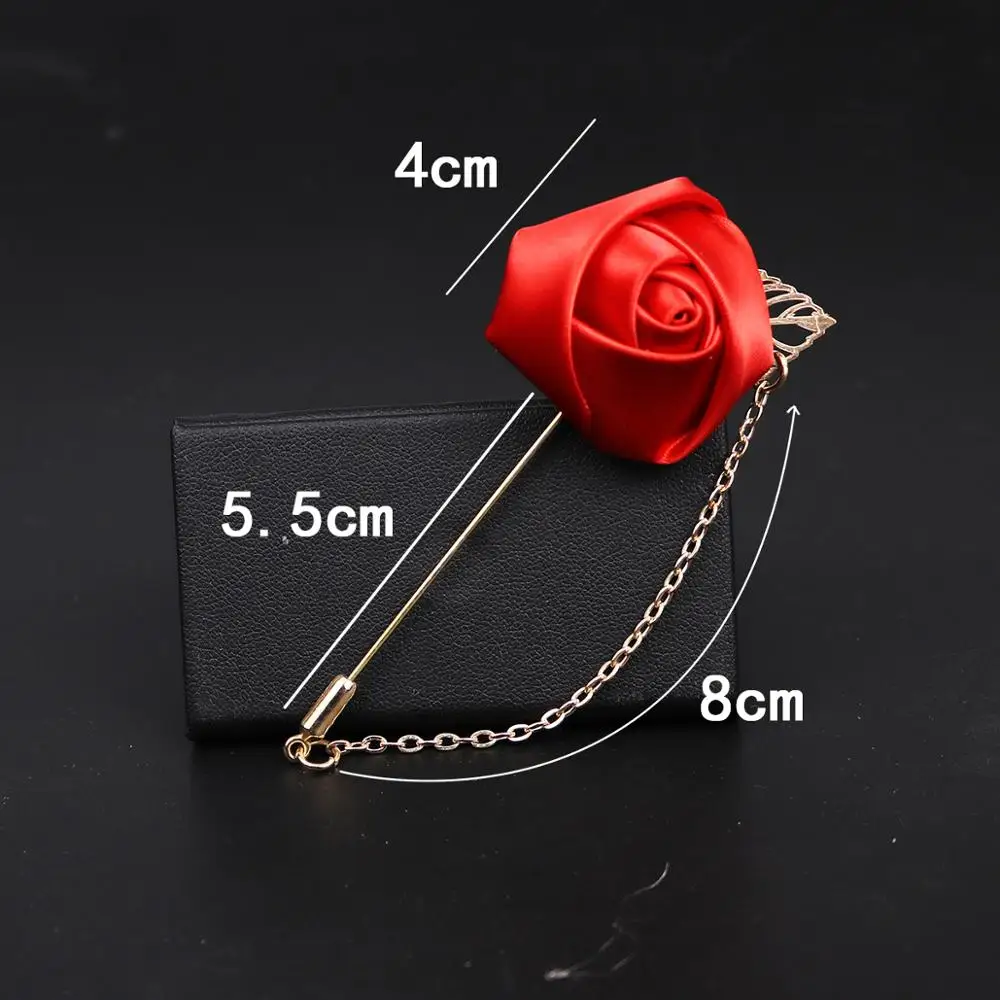 LKY Fr Boutonniere Corsage Wedding Boutonniere Pin for Men Women Silk Buttonhole Groomsmen Party Prom Suit Accessories Brooches - Image 5