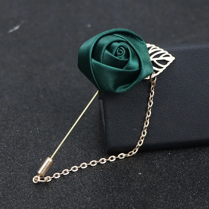 LKY Fr Boutonniere Corsage Wedding Boutonniere Pin for Men Women Silk Buttonhole Groomsmen Party Prom Suit Accessories Brooches - Image 16