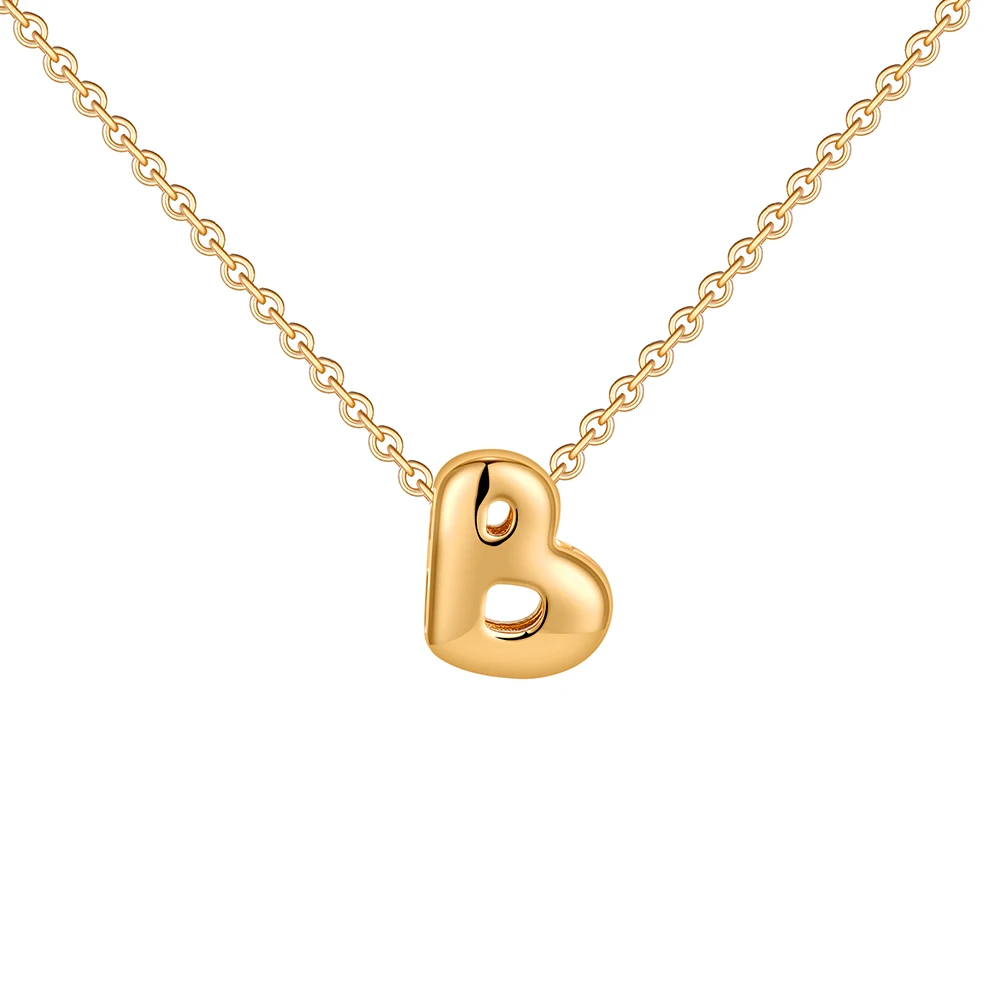 Dainty Mini Bubble Letter Necklace Gold Plated Balloon Initial Tiny Small Pendent Necklaces for Women Jewelry Teen Girls Gifts - Image 17