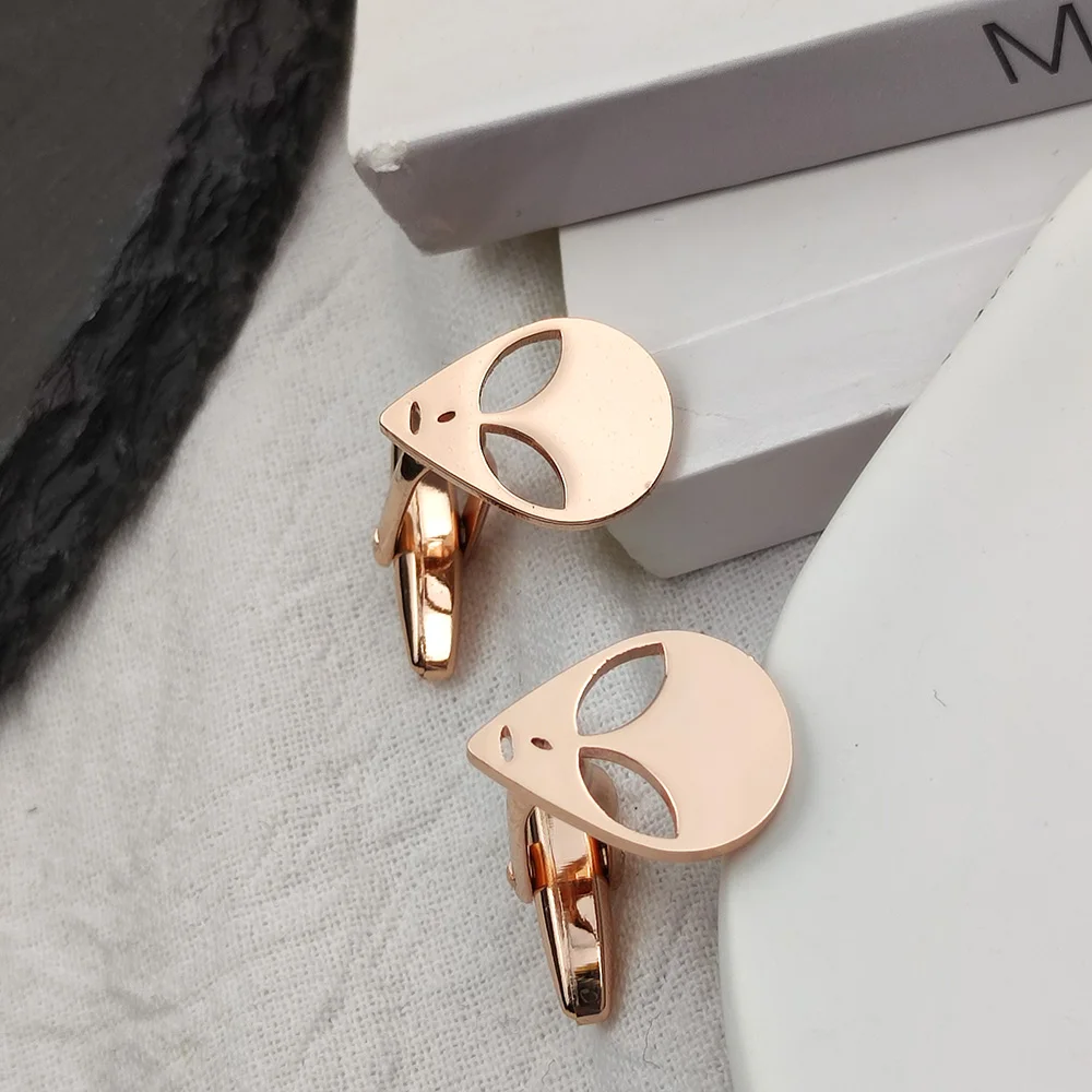 Cufflinks for Mens Alien Cuff Links Men's Shirt Cuff Buttons Stainless Steel Jewelry Accessories Christmas Present Wholesale - Image 11