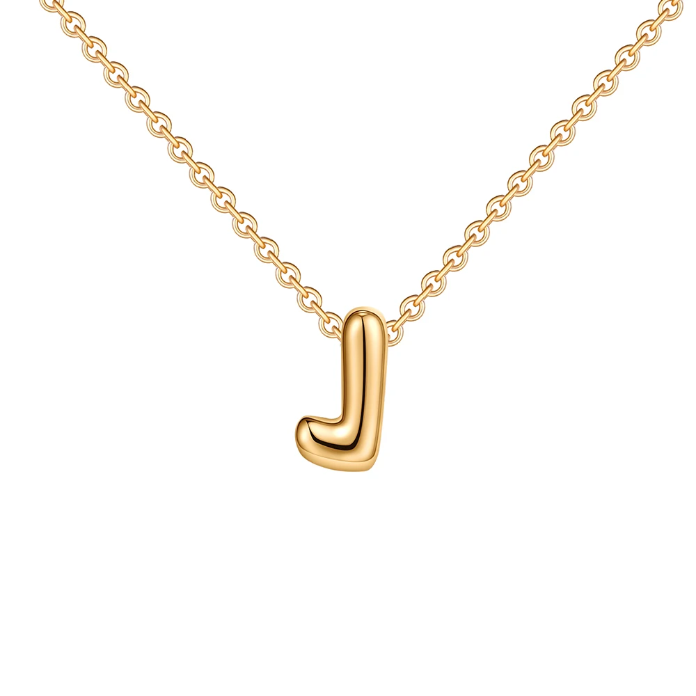 Dainty Mini Bubble Letter Necklace Gold Plated Balloon Initial Tiny Small Pendent Necklaces for Women Jewelry Teen Girls Gifts - Image 9