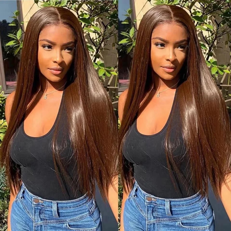 Chocolate Brown Straight Human Hair Bundles Color 4 Straight Virgin Human Hair 15A Unprocessed Chocolate Straight Hair Extension - Image 8