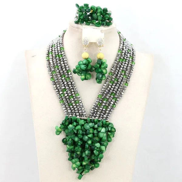 African Beads Jewelry Set Orange Coral And Crystal Nigerian Wedding Bridal Jewelry Sets ABK084 - Image 23