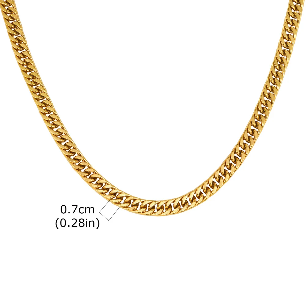 Vnox 3/5/7/9mm Thick Cuban Chain Necklaces for Men Women,Simple Miami Curb Links Collar,Waterproof Stainless Steel Unisex Chain - Image 19