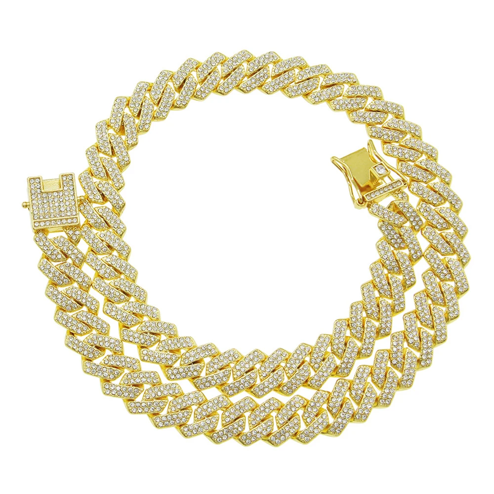 Fashion Men Cuban Link Iced Out Necklace 14MM width Rhinestones Chain Rapper CZ Cuban Chain Necklace Hip Hop Birthday Jewelry - Image 6