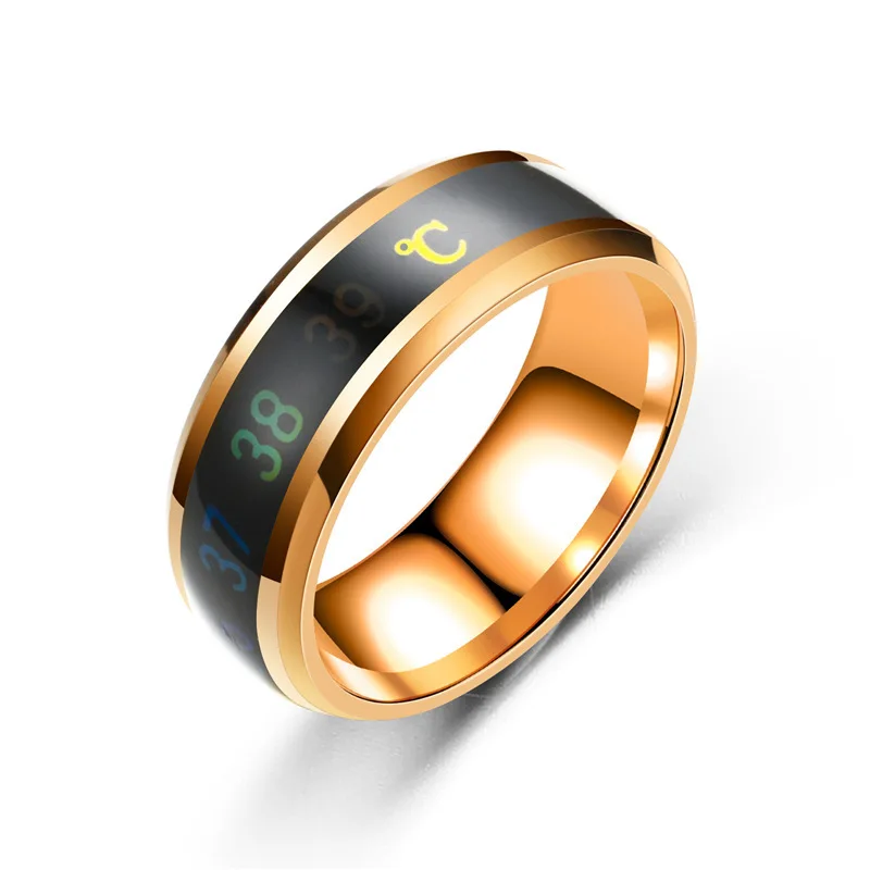 Smart Stainless Steel Multifunctional Ring For Couples Mood Changes Color From Waterproof Body Temperature Measuring Ring - Image 10