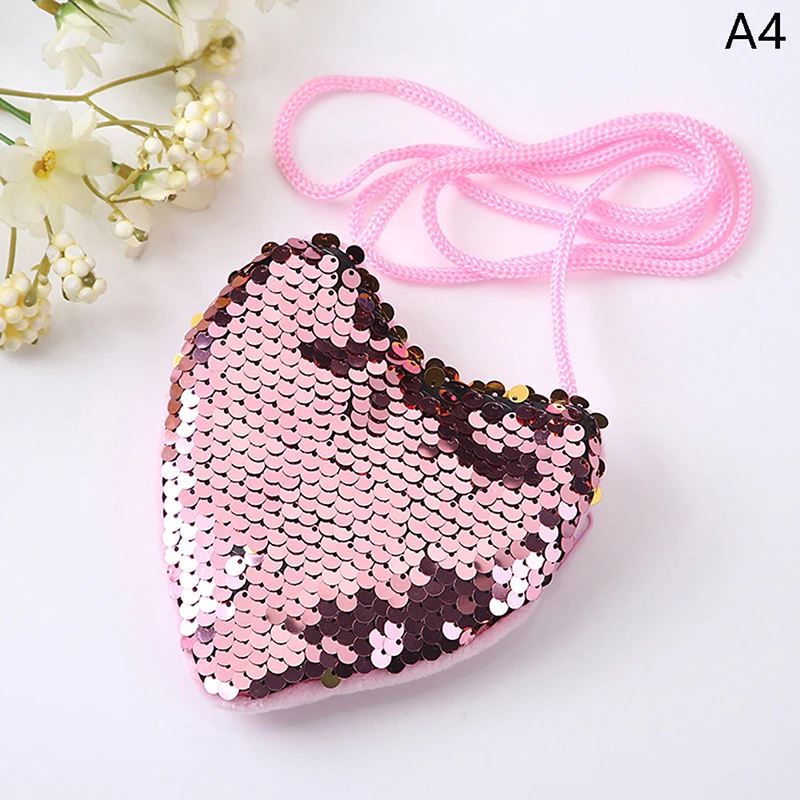 Children's Baby Sequin Coin Purse Girl Messenger Love Bag Girl Cute Shoulder Bag kindergarten Coin Purse Handbag Shoulder - Image 11