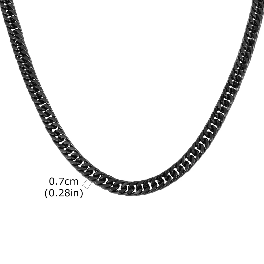 Vnox 3/5/7/9mm Thick Cuban Chain Necklaces for Men Women,Simple Miami Curb Links Collar,Waterproof Stainless Steel Unisex Chain - Image 12