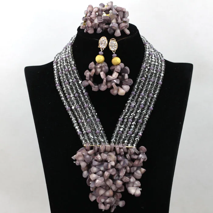 African Beads Jewelry Set Orange Coral And Crystal Nigerian Wedding Bridal Jewelry Sets ABK084 - Image 20