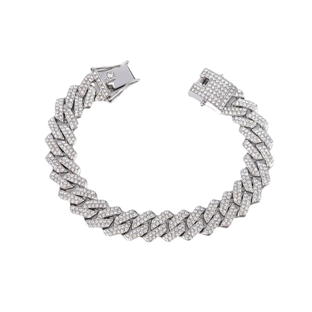Fashion Men Cuban Link Iced Out Necklace 14MM width Rhinestones Chain Rapper CZ Cuban Chain Necklace Hip Hop Birthday Jewelry - Image 12