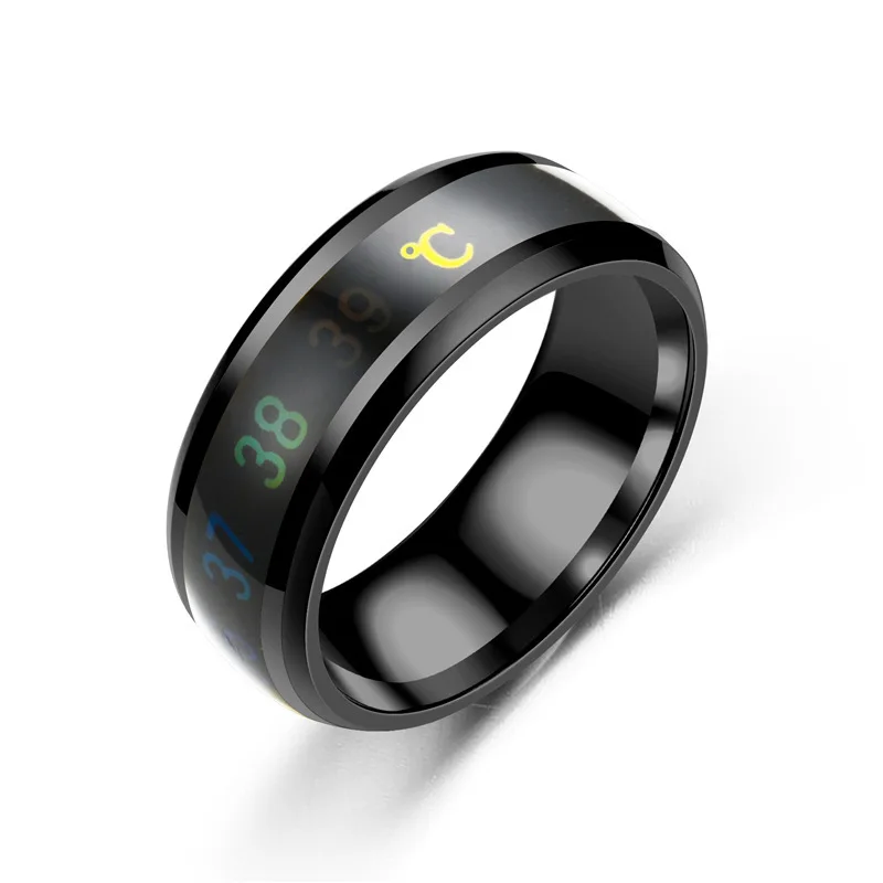 Smart Stainless Steel Multifunctional Ring For Couples Mood Changes Color From Waterproof Body Temperature Measuring Ring - Image 7
