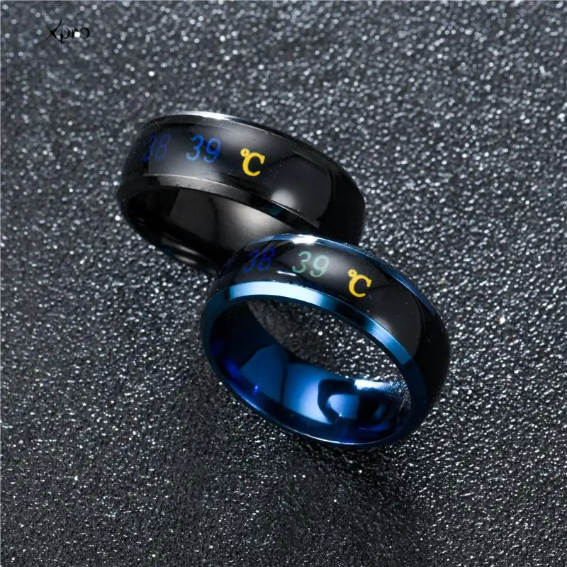 Smart Stainless Steel Multifunctional Ring For Couples Mood Changes Color From Waterproof Body Temperature Measuring Ring - Image 4