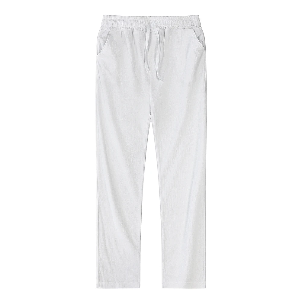 Men's Cotton Linen Pants Male Autumn New Breathable Solid Color Linen Trousers Fitness Streetwear S-3XL - Image 16