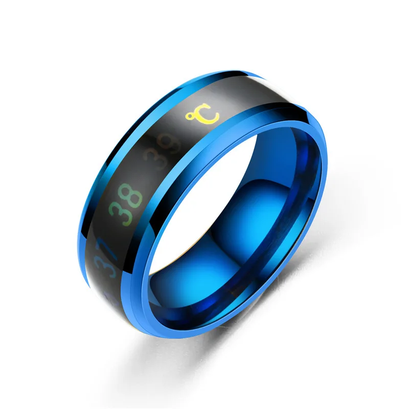Smart Stainless Steel Multifunctional Ring For Couples Mood Changes Color From Waterproof Body Temperature Measuring Ring - Image 9