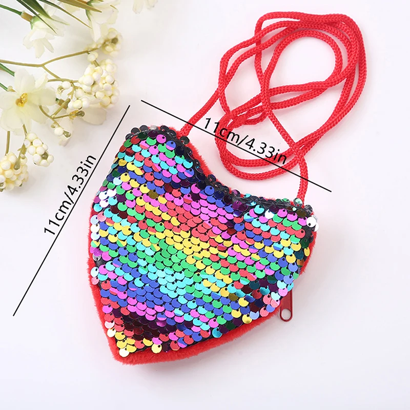 Children's Baby Sequin Coin Purse Girl Messenger Love Bag Girl Cute Shoulder Bag kindergarten Coin Purse Handbag Shoulder - Image 13