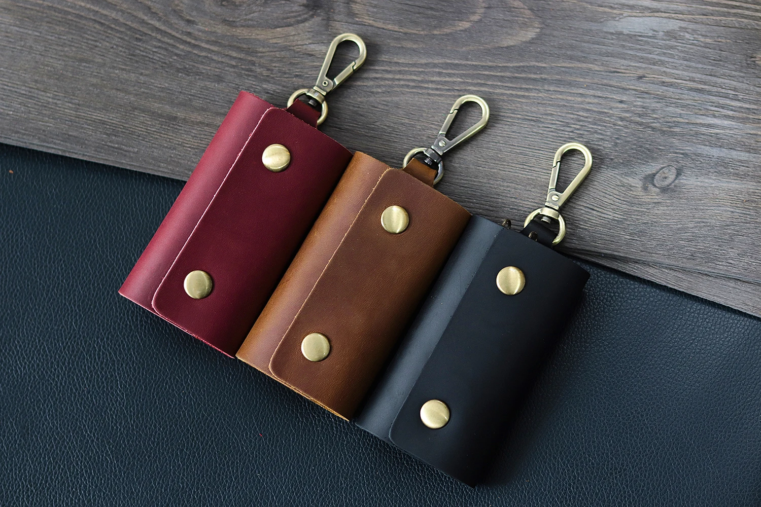 Aiguo Niu Vintage Leather Key Holder: Handmade Cowhide Multi-Functional Men's Belt Clip with Buckle for Car & Home Use - Image 23