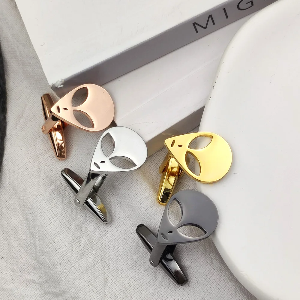 Cufflinks for Mens Alien Cuff Links Men's Shirt Cuff Buttons Stainless Steel Jewelry Accessories Christmas Present Wholesale - Image 8