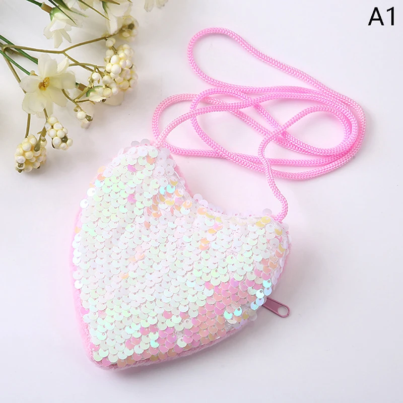 Children's Baby Sequin Coin Purse Girl Messenger Love Bag Girl Cute Shoulder Bag kindergarten Coin Purse Handbag Shoulder - Image 8
