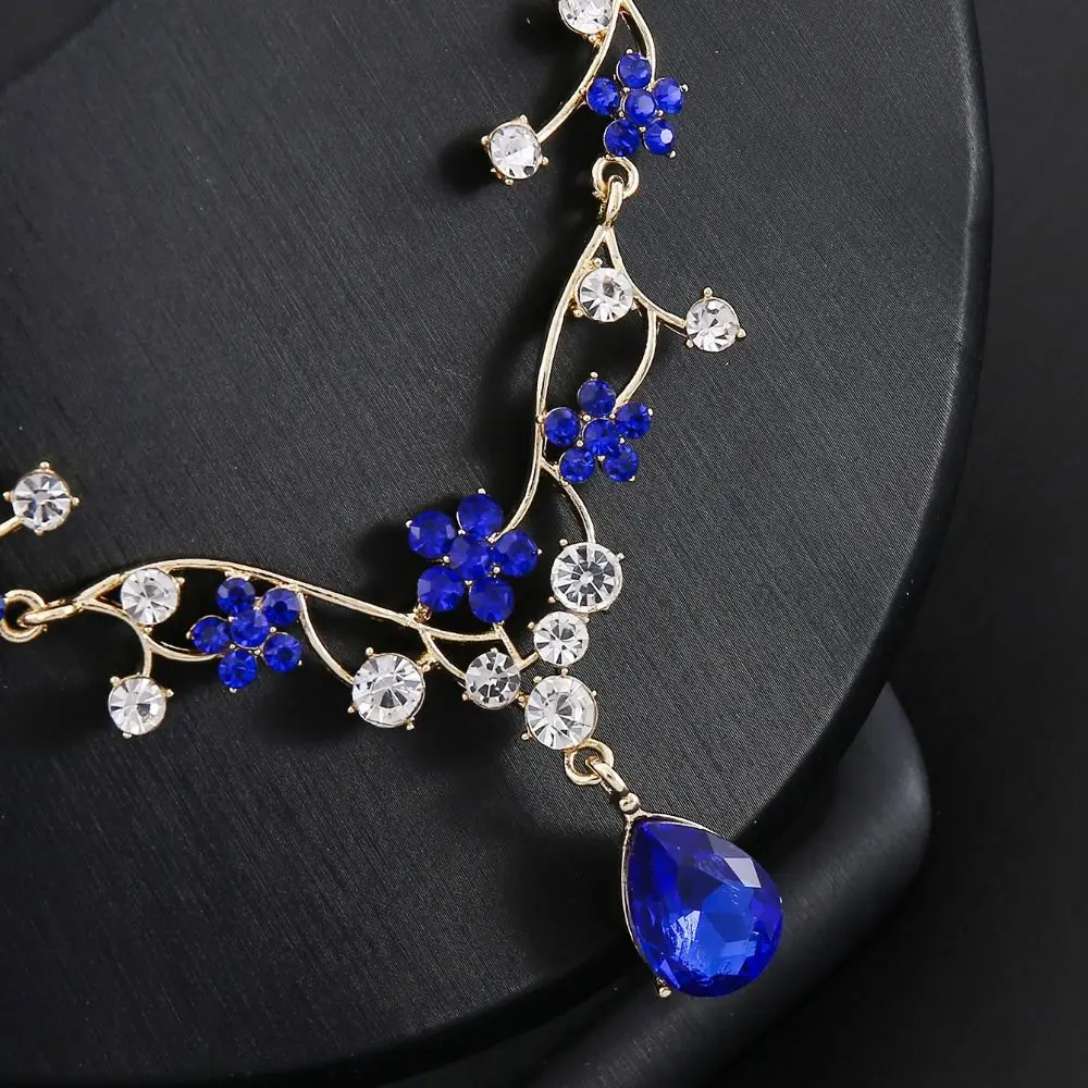 Rhinestone Water Drop Bridal Jewelry Sets Shiny Adjustable Exquisite Jewelry Sets Aesthetic Handmade Choker Necklace Earring Set - Image 22