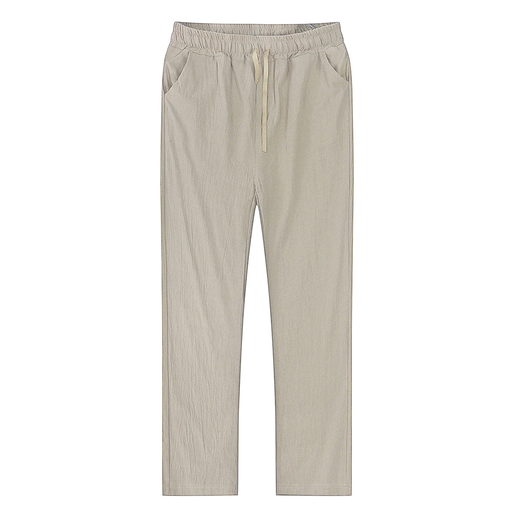 Men's Cotton Linen Pants Male Autumn New Breathable Solid Color Linen Trousers Fitness Streetwear S-3XL - Image 39