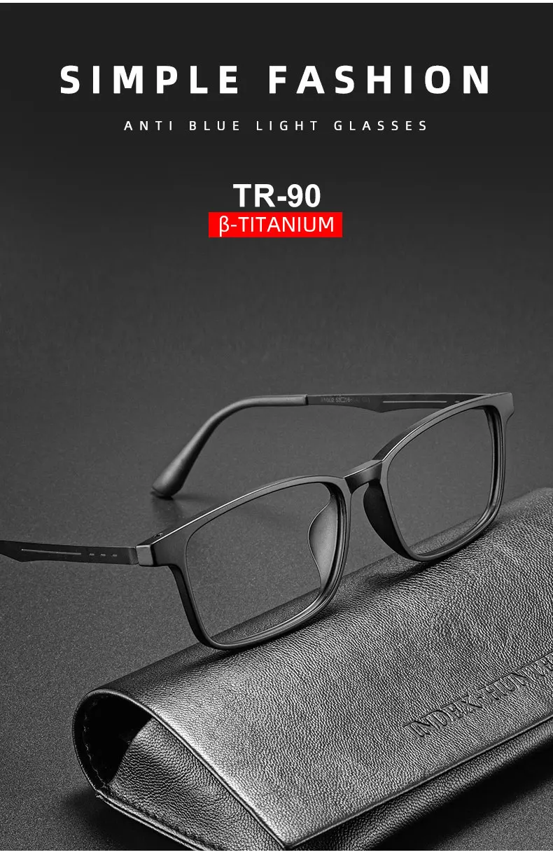 KANSEPT High Quality UltraLight Pure Titanium Anti Blue Reading Glasses Myopia Hyperopia Optical Glasses Prescription Eyewear - Image 13
