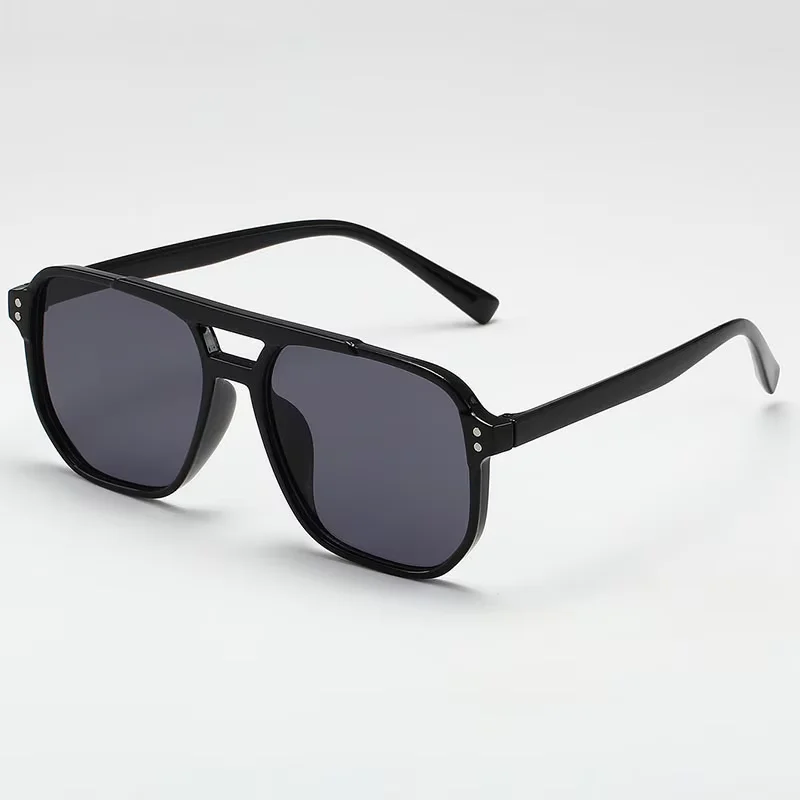 Vintage Men Women Big Sunglasses Men Square Shades Brand Designer Unisex Sun Glasses Black Lense Male Female Sunglasses UV400 - Image 4