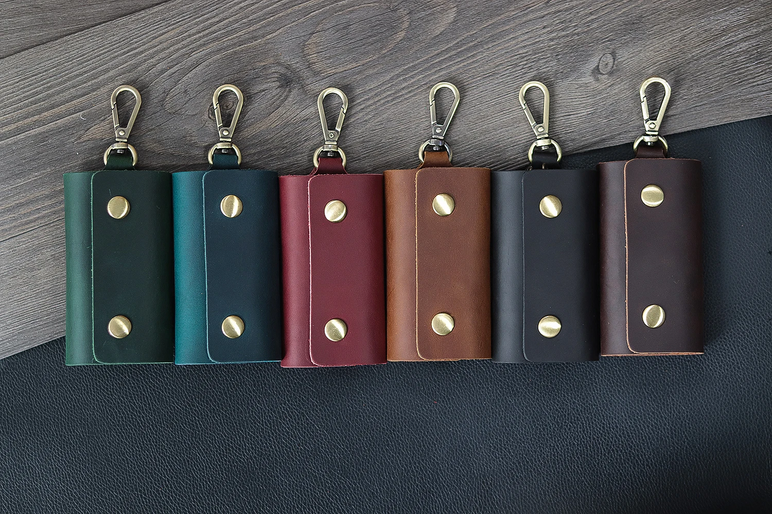 Aiguo Niu Vintage Leather Key Holder: Handmade Cowhide Multi-Functional Men's Belt Clip with Buckle for Car & Home Use - Image 24