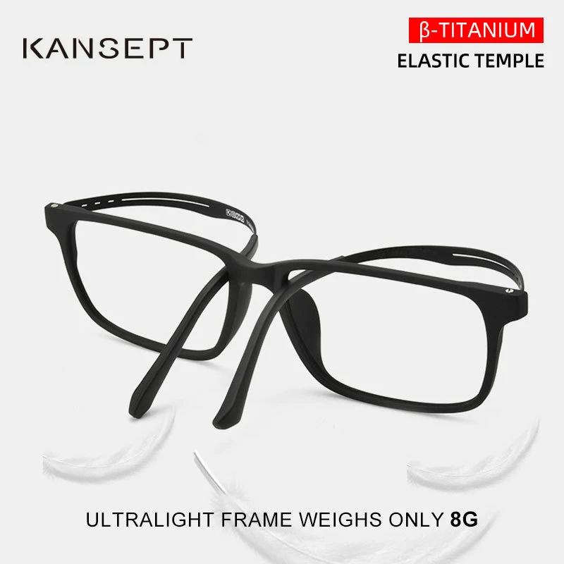 KANSEPT High Quality UltraLight Pure Titanium Anti Blue Reading Glasses Myopia Hyperopia Optical Glasses Prescription Eyewear - Image 4