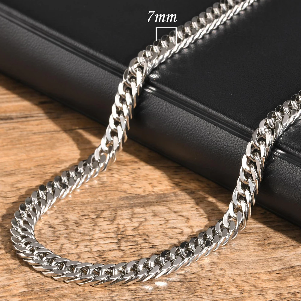 Vnox 3/5/7/9mm Thick Cuban Chain Necklaces for Men Women,Simple Miami Curb Links Collar,Waterproof Stainless Steel Unisex Chain - Image 11