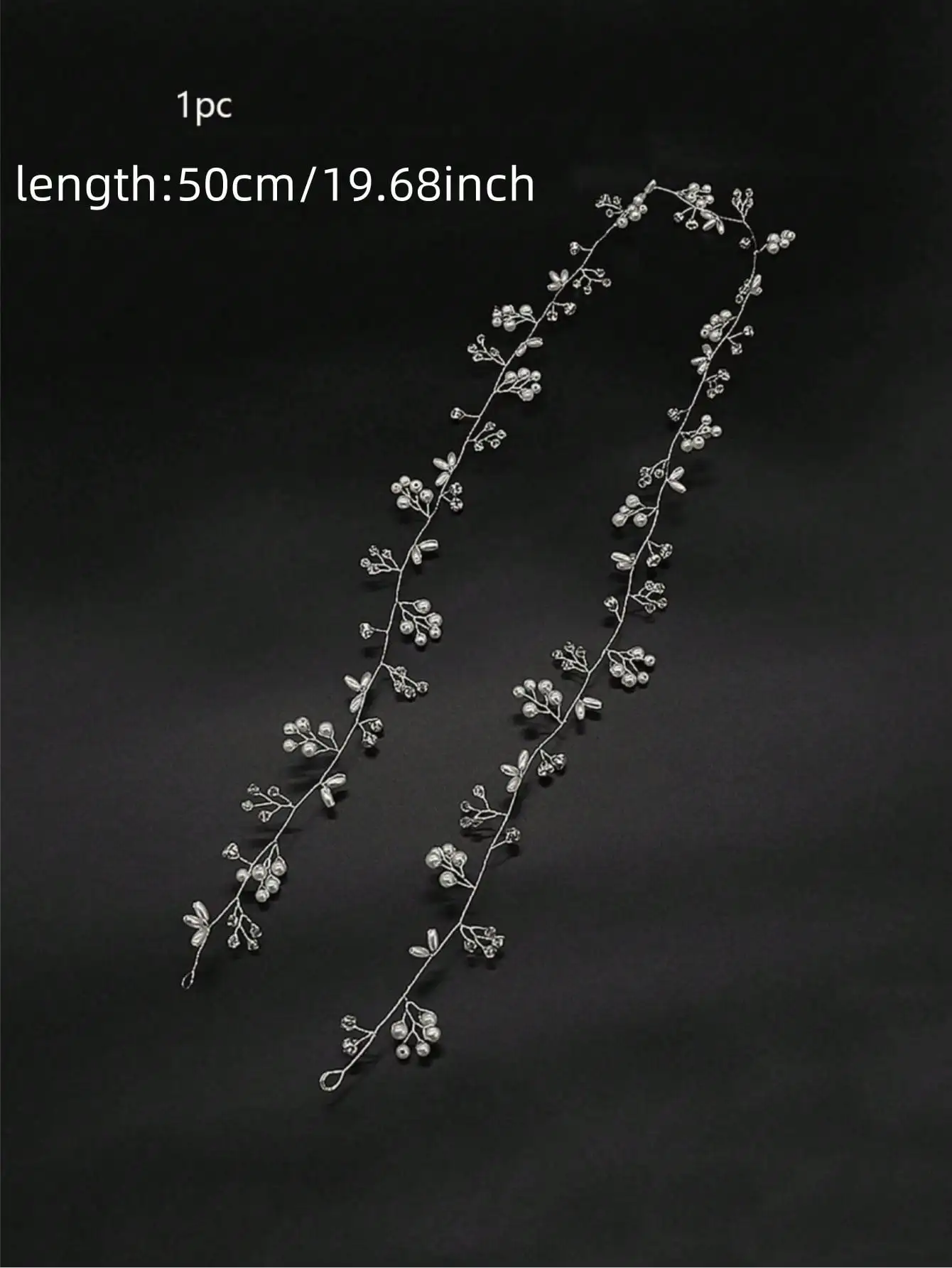 Bride Wedding Crystal Hair Accessories Pearl and Crystal Beads Bridal Headband Wedding Head Pieces Hair Jewelry - Image 3