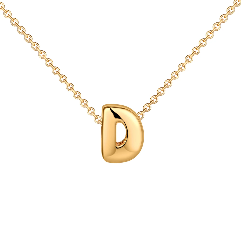 Dainty Mini Bubble Letter Necklace Gold Plated Balloon Initial Tiny Small Pendent Necklaces for Women Jewelry Teen Girls Gifts - Image 15