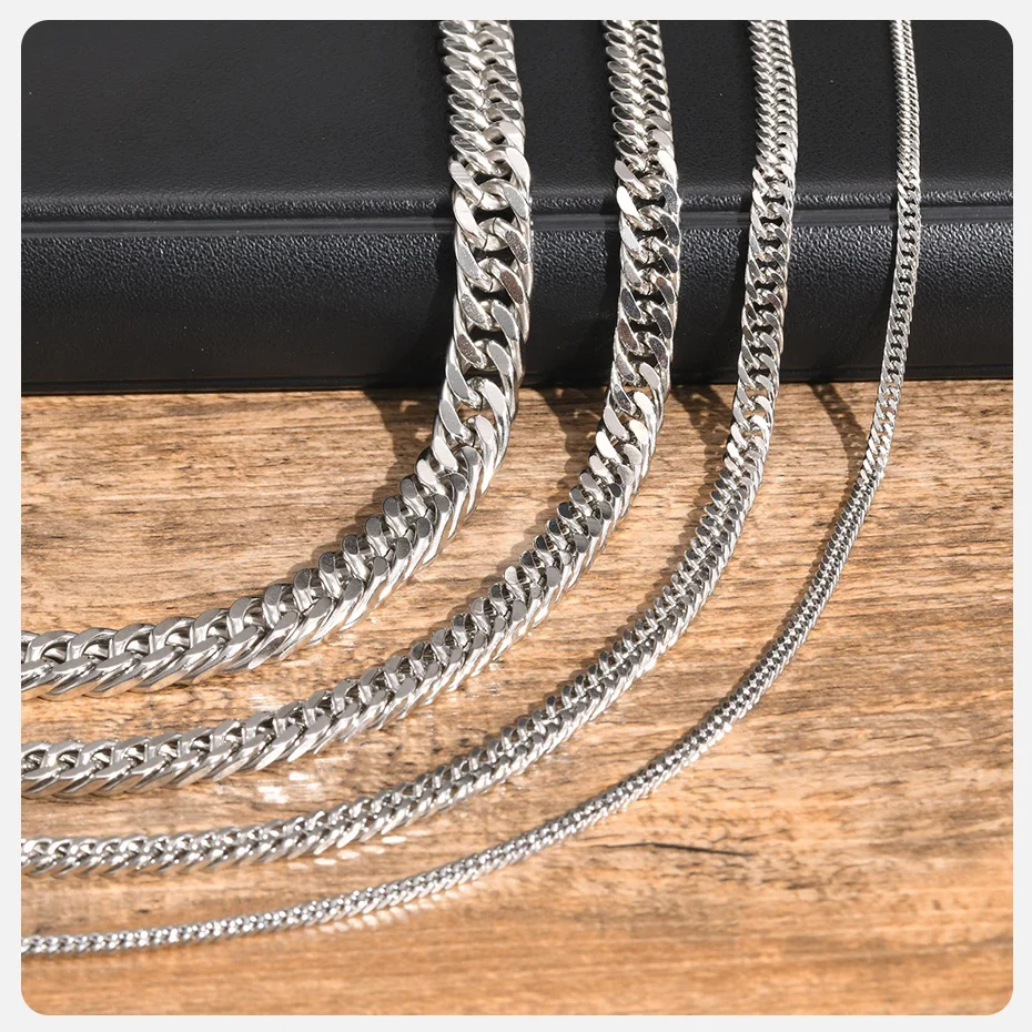 Vnox 3/5/7/9mm Thick Cuban Chain Necklaces for Men Women,Simple Miami Curb Links Collar,Waterproof Stainless Steel Unisex Chain - Image 28